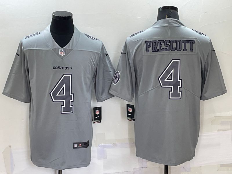 Men Dallas Cowboys #4 Prescott Grey 2022 Nike Limited Vapor Untouchable NFL Jersey